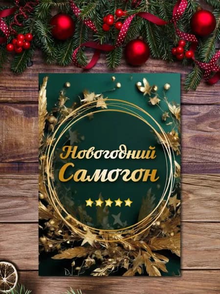 Наклейки на бутылки Новогодний самогон