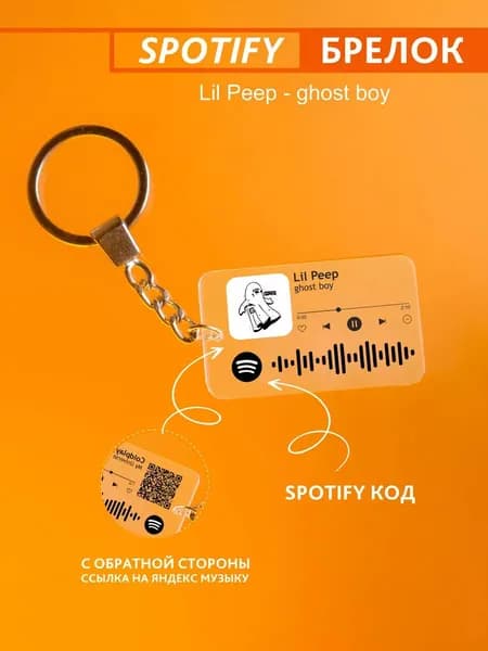 Брелок для ключей спотифай Lil Peep - ghost boy