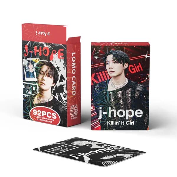 Фотокарточки KPOP J-HOPE 92PCS (60 фотокарточек 32 наклейки)94643