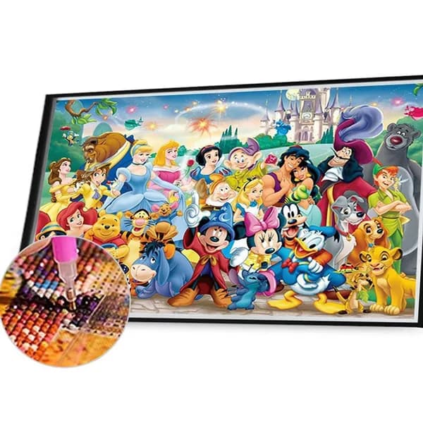 Диамантная картина Disney с полным покрытием стразами, 40 30 см