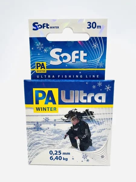 Леска зимняя AQUA PA ULTRA SOFT WINTER 30m 0.25mm