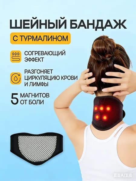 Турмалиновый магнитный воротник для шеи с саморазогревом, поддержка и защита шейного отдела-DKD-CJ0828