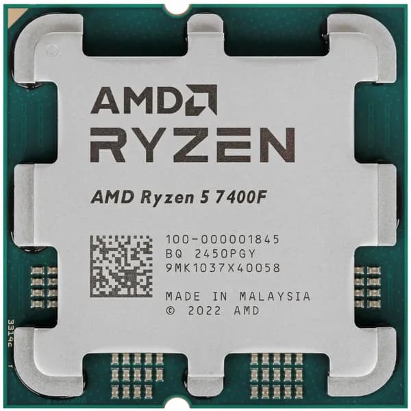 Процессор AMD AM5 Ryzen 5 7400F Raphael (6C/12T/3.7-4.7GHz/32Mb/noGPU/5nm/65W) OEM (100-000001845)