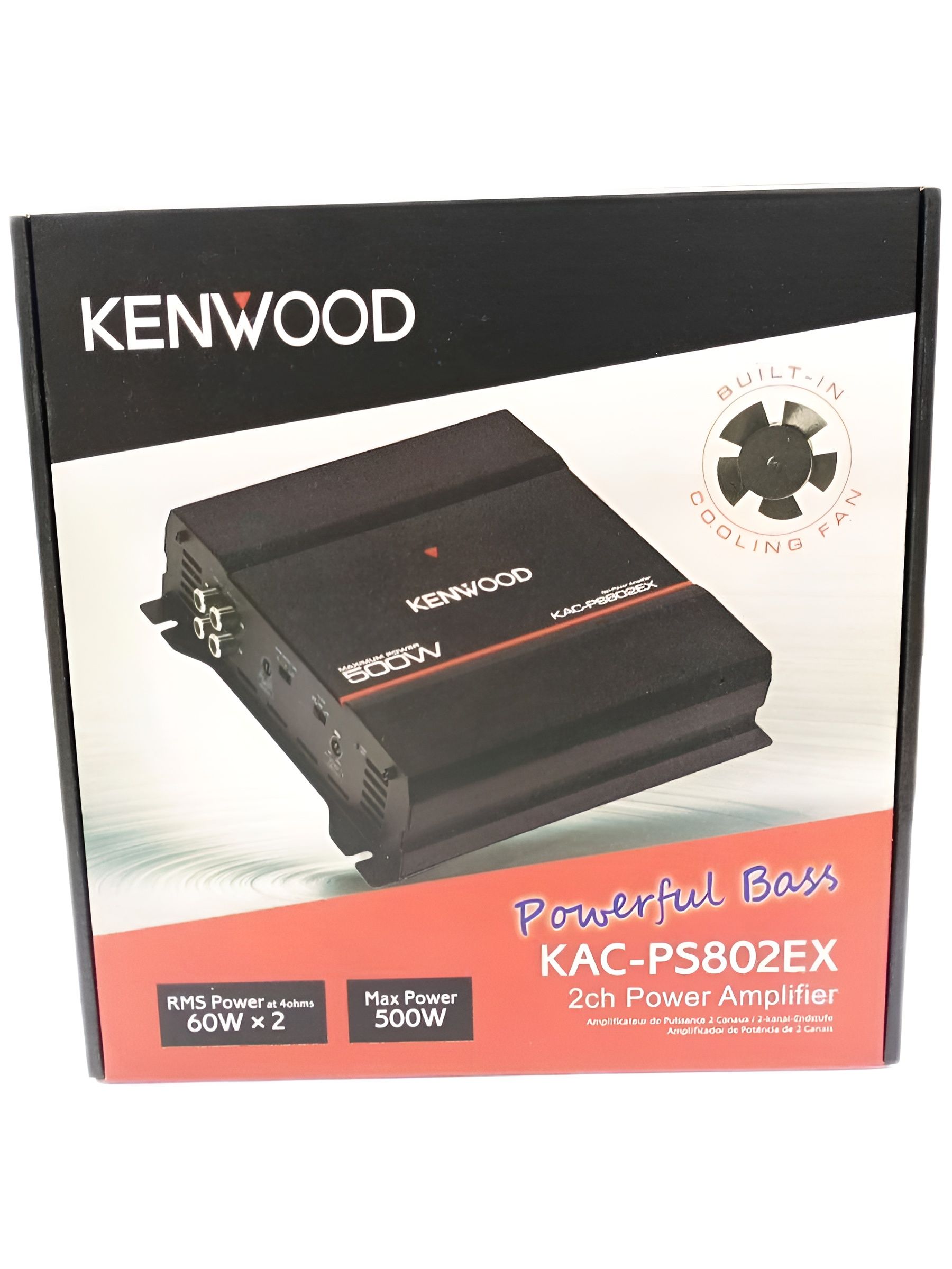 Усилитель Автомобильный Kenwood KAC-PS802EX, 2-х канальный, 500Вт