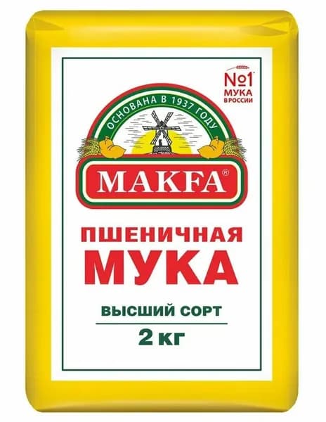 Makfa Мука пшеничная, 2000 гр