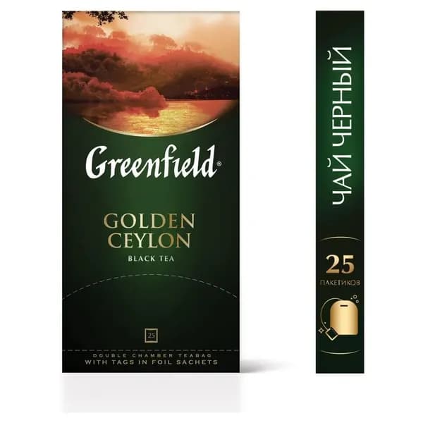 Чай в пакетиках черный Greenfield Golden Ceylon, 25 шт