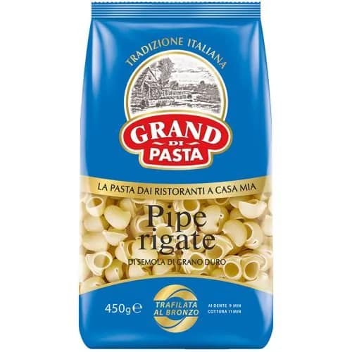 Grand di Pasta Макаронные изделия Pipe Rigate Пипе Ригате, 450 г