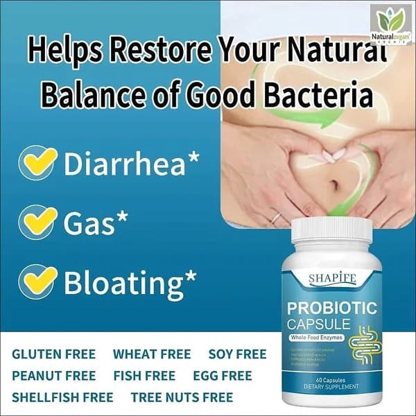 Пробиотик 60 миллиардов КОЕ Lactobacillus и Bifidobacterium - Добавка для здорового пищеварения CO820