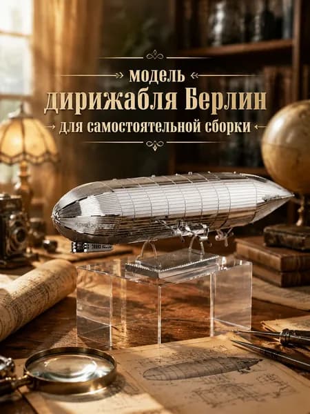 Металлическая модель дирижабля Берлин для самостоятельной сборки