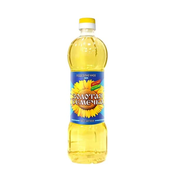 Золотая семечка подсолнечное рафинированное, 0,8 л