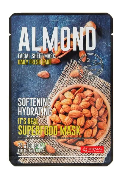 DERMAL Маска для лица Superfood с миндалем, 25 г