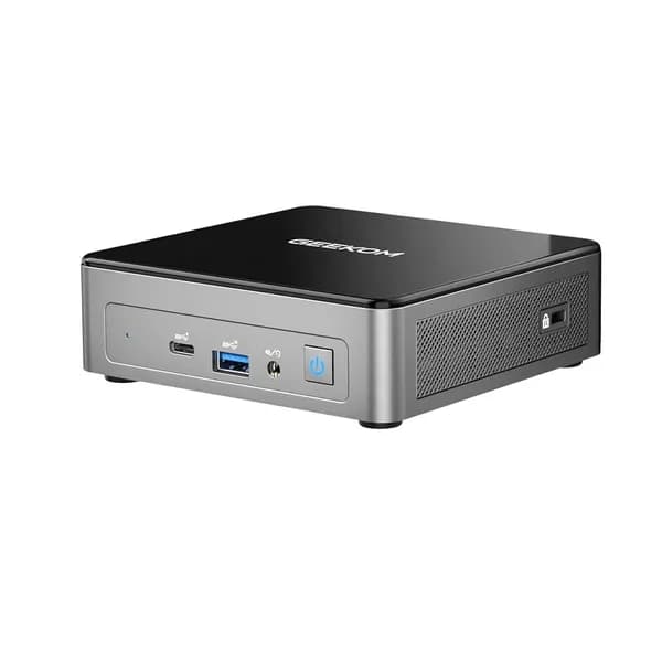 Geekom Мини-ПКRAM 8 ГБ, SSD 512 ГБ, Intel UHD Graphics, Windows), GMAIR12PT7505-8512-EU, черный