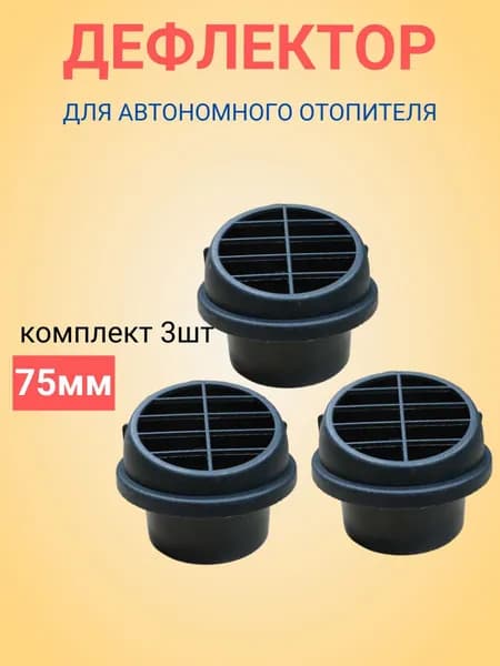 Запчасти для автономного отопителя арт. Дефлектор воздушного отопителя 75 мм поворотный круглый