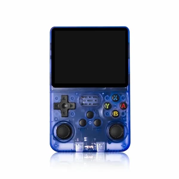 Портативная игровая консоль R36S с Android, 128 ГБ, прозрачный синий корпус, ARKOS версия