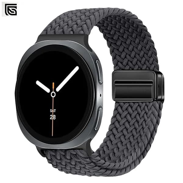 Нейлоновый плетеный одноколёсный ремешок для Samsung Galaxy Watch 8 40 мм / 44 мм Магнитный ремешок для Galaxy Watch 8 Classic Correa