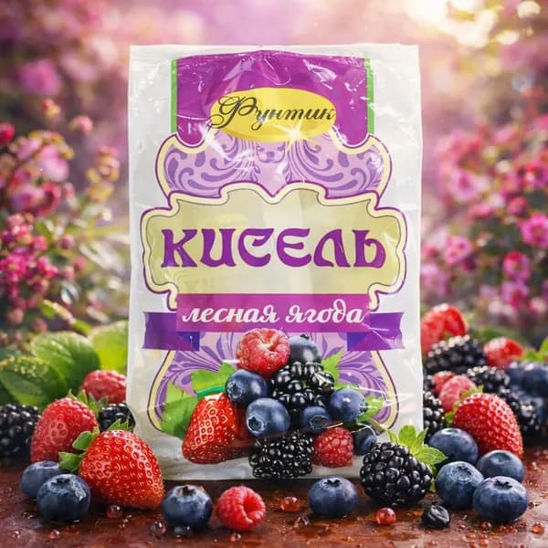 Кисель ФУНТИК "Лесные ягоды" 2 штуки порционный 20 пакетов