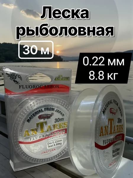 BoyaBY Монофильная леска для рыбалки, размотка: 30 м, толщина: 0.22 мм