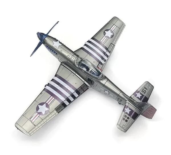 Цветная сборная модель самолета MUSTANG P-51D Fighter 4D 1:48 ВМФ США Темно серый