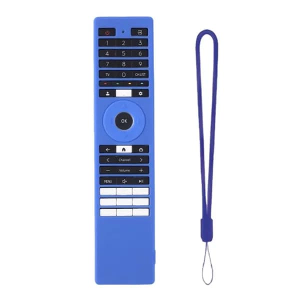 (1 шт) Светящийся в темноте силиконовый чехол для пульта Toshiba ERF3A98T, синий