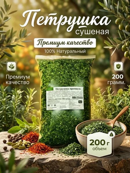 Петрушка сушеная зелень, 200 гр Премиум