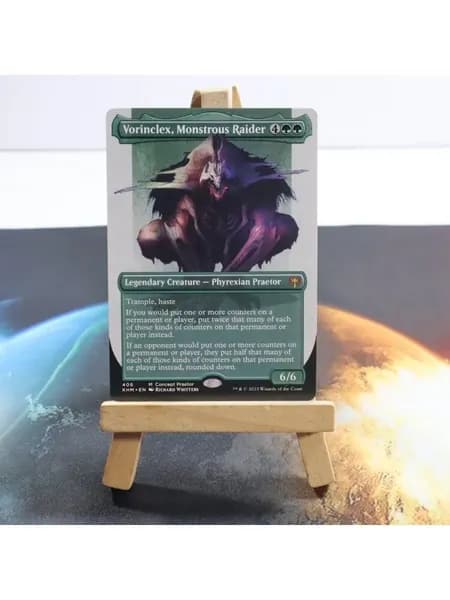 Эксклюзивные карты Magic: The Gathering Vorinclex, Volcanic Island, Vraska Extended Art, Phyrexian, Защита в подарок!