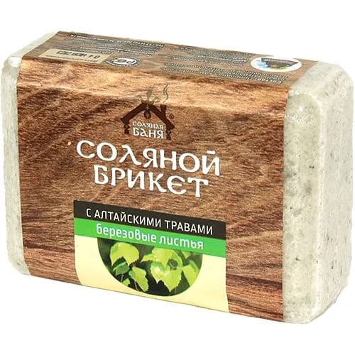 Соляной брикет с алтайскими травами "Берёзовые листья"