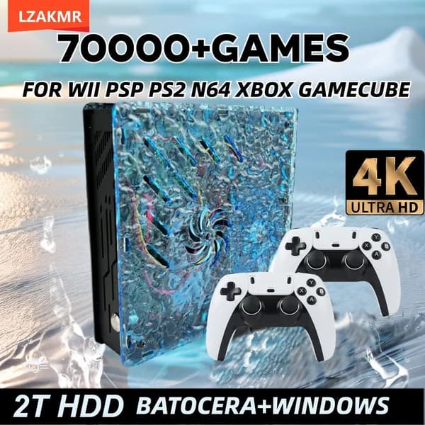 X10 Game Box 2TB 70000+ игр Поддержка 60 эмуляторов 4K HD дисплей Ретро консоль для N64 PSP GAMECUBE Windows11