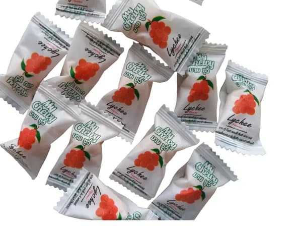 100 грамм! My Chewy candy Личи! Тайские жевательные конфеты Lychee / 100 гр. (чистый вес) в коробочке.