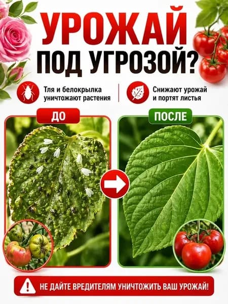 Средство от тли на уличных растениях и деревьев