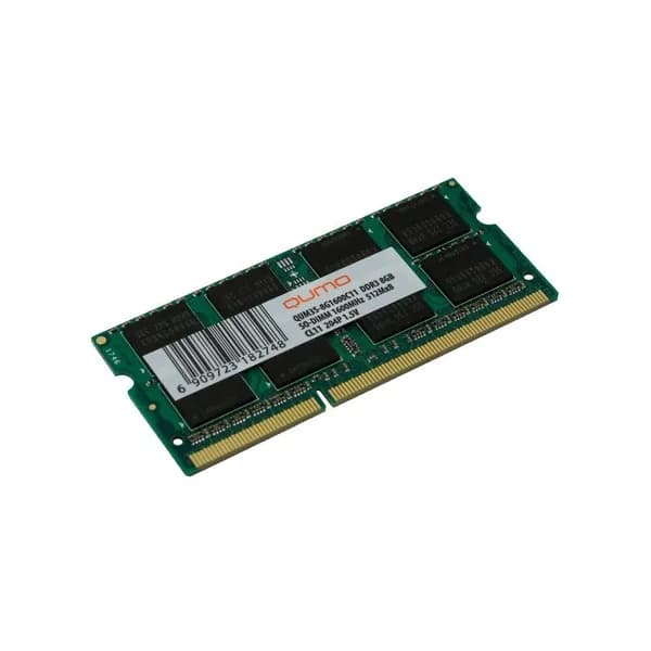 QUMO Оперативная память Оперативная память QUMO, DDR3, 8GB (1x8GB), 1600MHz, CL11, SO-DIMM DDR3, 1600 МГц, 1 x 8 ГБ (QUM3S-8G1600C11)