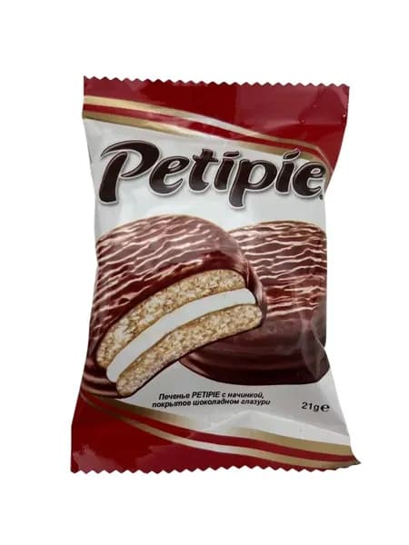 Печенье Petipie в шоколадной глазури, 8шт по 21гр.