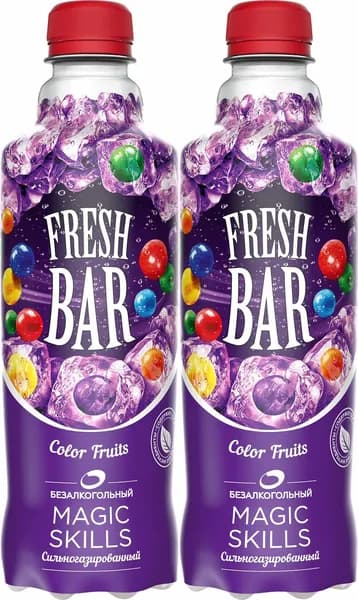 Газированный напиток Fresh Bar Magic Skills 0,48 л, комплект: 2 упаковки по 480 мл