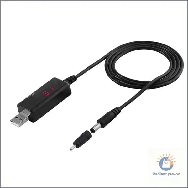 USB-кабель питания постоянного тока 5 В до 9 В 12 В для зарядки роутера, Wi-Fi адаптера, проводного повышающего модуля преобразователя через внешний аккумулятор.