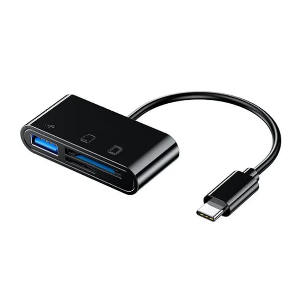 I6Любой-Считыватель Карт Памяти USB2.0 Высокой Скорости Type C TF, Адаптер USB OTG, Передатчик Данных, Черный.