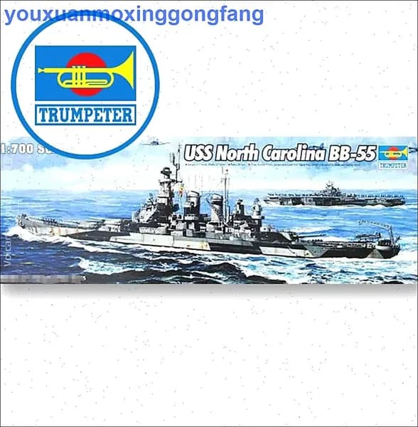 Trumpeter 05734 1/700 Американский North Carolina BB-55 Модель военного корабля