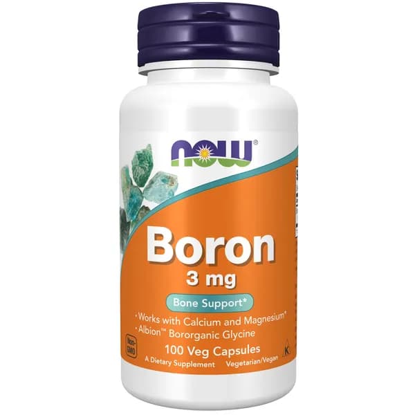 NOW Boron 3 мг, Бор 100 капсул