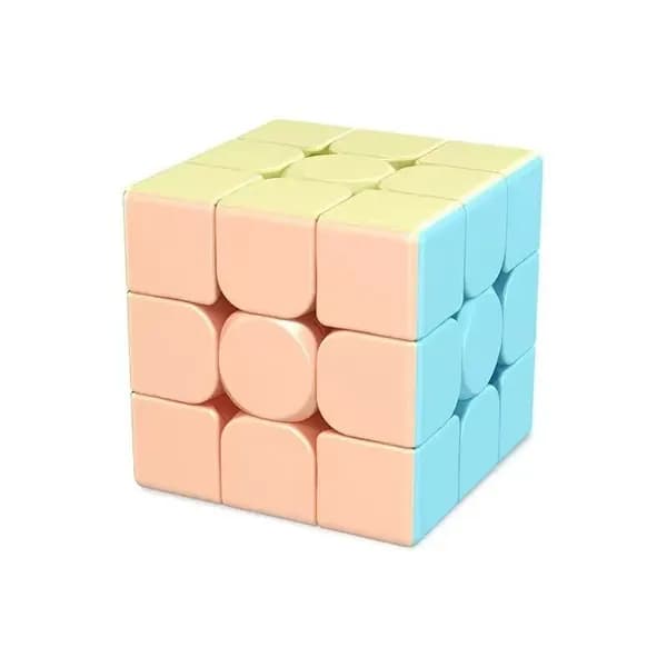 Кубик Рубика 3x3 из ABS пластика в макаронной расцветке, плавный ход граней