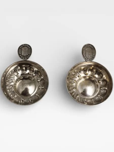 Антикварные средние пепельницы (2 шт), металл, Европа, 1920 год