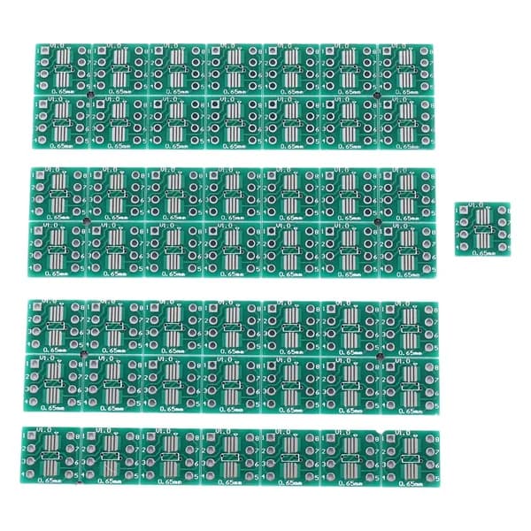 50 шт. SOP8 SSOP8 TSSOP8 SMD к адаптеру DIP8 0,65/1,27 мм печатная плата