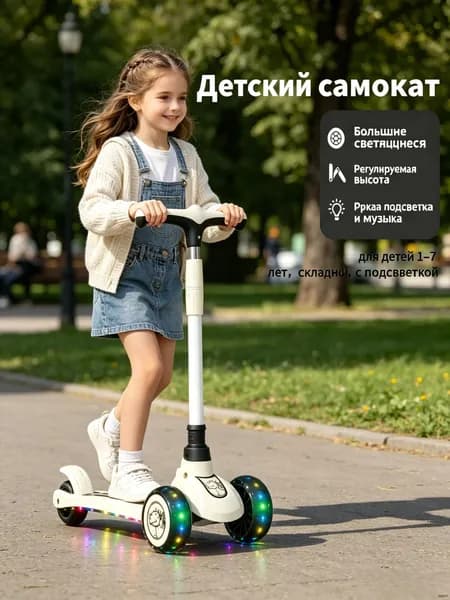 Самокат 7, светло-бежевый