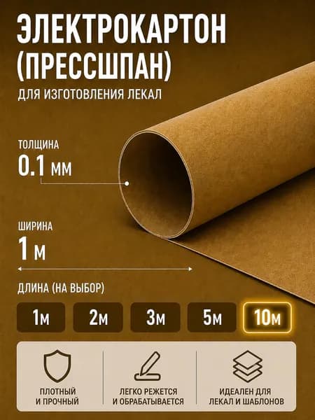 Электрокартон для изготовления лекал (лекало) 0.1 мм