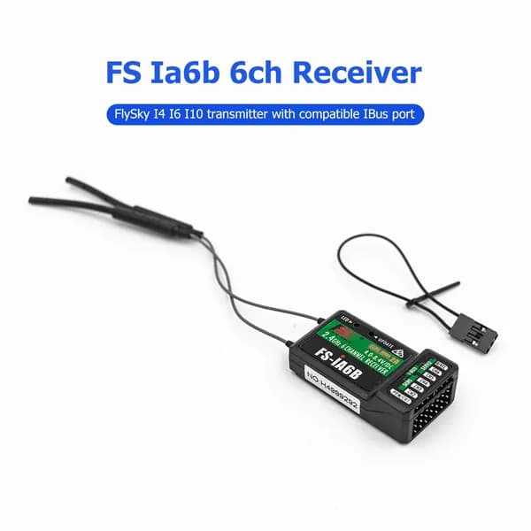 Приемник Flysky FS-iA6B, 6 каналов, 2.4 ГГц, двойная антенна