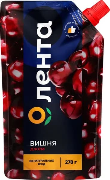 Джем ЛЕНТА вишневый дой-пак (Россия) 270г