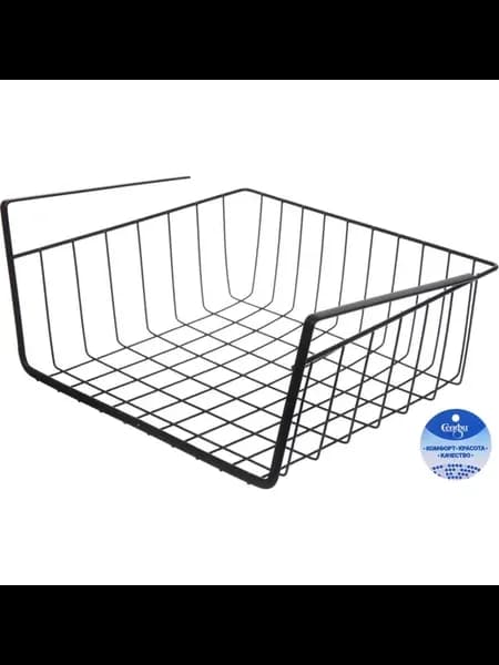 Подвесная металлическая корзина ЛОФТ черная 32x23x14 см