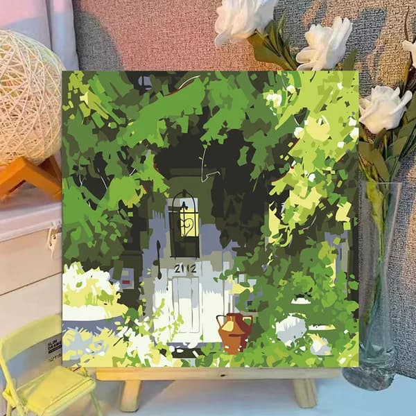 Картина по номерам, 20x20 CM, Кошки и собаки,Мультфильмы, подарки для детей, декомпрессия