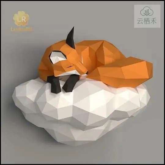 Конструктор бумажный, 3D набор для творчества, моделирования полигональной фигуры из картона, развивающий, подарочный / инструменты для сборки в комплекте
