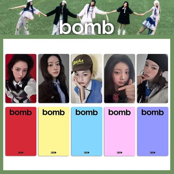 Карточки ILLIT bomb k-pop карточки коллекционные Фотокарточки 5.4*8.6cm 5 шт