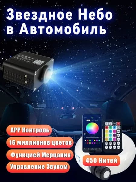 Звездное Небо в Машину На Потолок(450 нитей 0 75mm 2m)