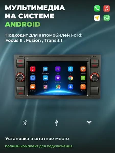 Штатная android магнитола для Ford