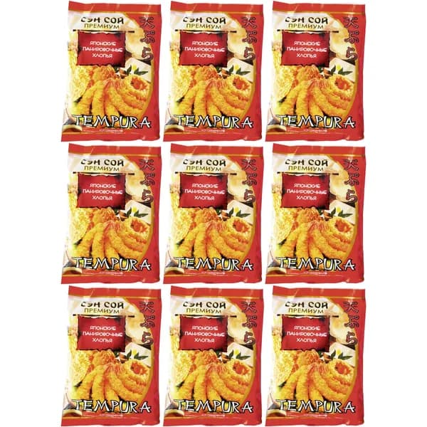 Панировочные хлопья Sen Soy Tempura 100 г, набор: 9 штук